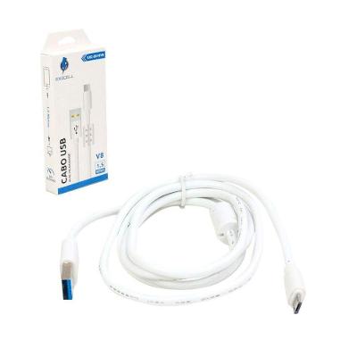Cabo Usb V8 1,5m Turbo Branco - Tudo Em Caixa