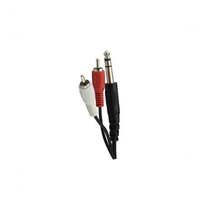 Cabo P10 Macho Stereo Para 2 X Rca Macho 2.0m Nickel