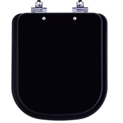 Assento Sanitário Laqueado Soft Close Debba Matte Black Para Vaso Roca