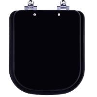 Assento Sanitário Laqueado Soft Close Debba Matte Black Para Vaso Roca - 1