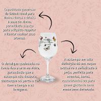 Jogo 4 Taças Vinho Vidro Transparente 600ml Mini Coração