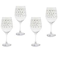 Jogo 4 Taças Vinho Vidro Transparente 600ml Mini Coração - 7