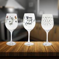 Jogo 4 Taças Vinho Vidro Transparente 600ml Mini Coração - 8