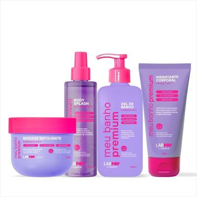 Kit Labotrat Banho Premium Bubblegum Witc Gel Banho+hidr+esfo+splash