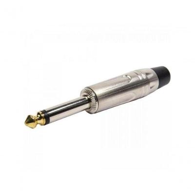 Plug P10 Mono Metal 17mm Com Ponta Gold Pgpz0037 Storm - Pct - 10