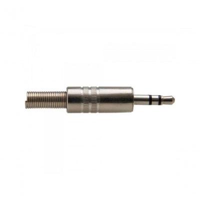 Plug P2 Estéreo De Metal Com Mola Pgpd0004 Níquel Storm - Pct - 50