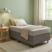 Base Cama Box Solteiro Suede 88x188 Com Auxiliar Duquesa - 1