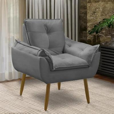 Poltrona Decorativa Opala Suede Grafite