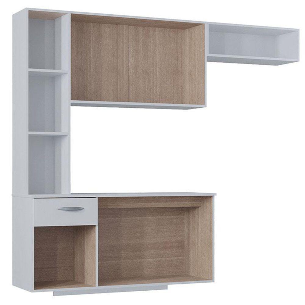 Cozinha Com Balcão Isis 163 Cm Branco - Poquema - 4