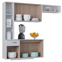 Cozinha Com Balcão Isis 163 Cm Branco - Poquema - 3