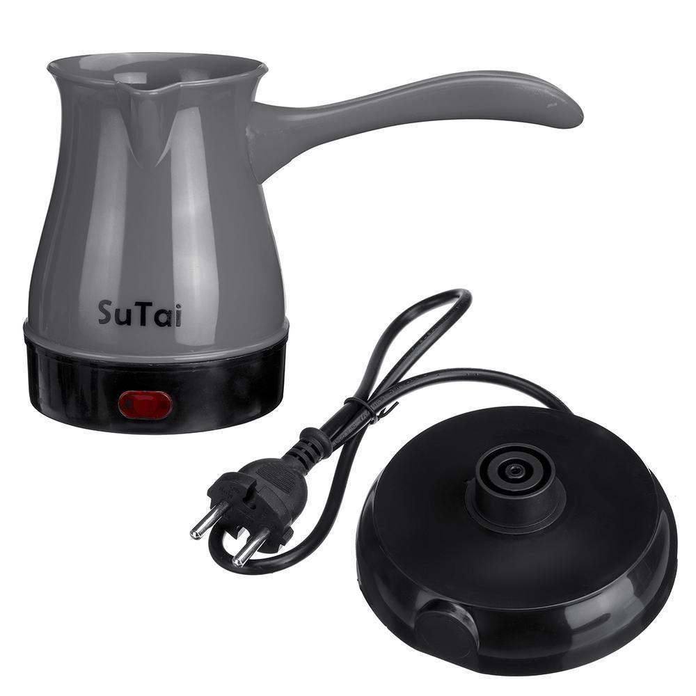 Cafeteira Eletrica 600w Maquina De Cafe Expresso Europeu Turco Aquecedor De Agua Cinza - 1