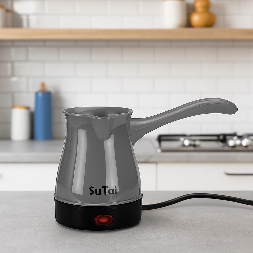 Cafeteira Eletrica 600w Maquina De Cafe Expresso Europeu Turco Aquecedor De Agua Cinza - 3