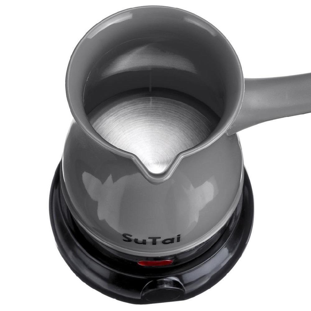 Cafeteira Eletrica 600w Maquina De Cafe Expresso Europeu Turco Aquecedor De Agua Cinza - 4