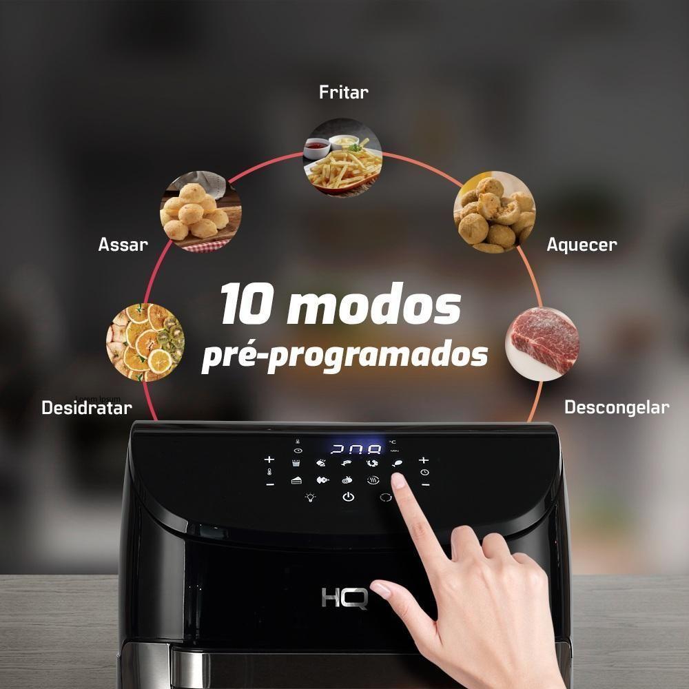 Fritadeira Sem Óleo Airfryer Oven HQ 5 Em 1 12 Litros Digital Com Visor Preta HQ-AFO12LDVG 220V - 6