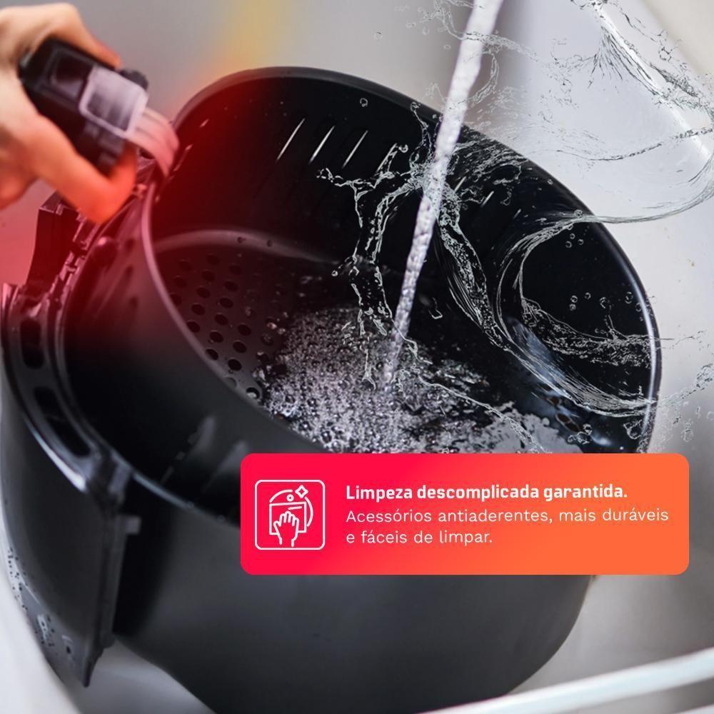 Fritadeira Sem Óleo Airfryer Oven HQ 5 Em 1 12 Litros Digital Com Visor Preta HQ-AFO12LDVG 220V - 7