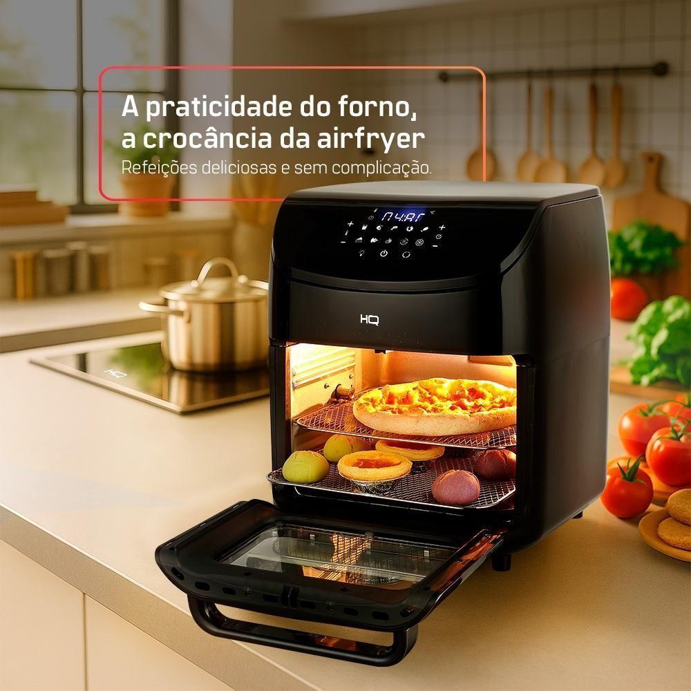 Fritadeira Sem Óleo Airfryer Oven HQ 5 Em 1 12 Litros Digital Com Visor Preta HQ-AFO12LDVG 220V - 8