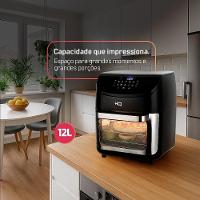 Fritadeira Sem Óleo Airfryer Oven HQ 5 Em 1 12 Litros Digital Com Visor Preta HQ-AFO12LDVG 220V - 3