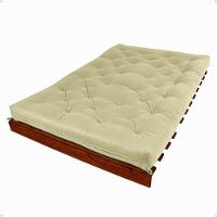 Sofá Cama Casal Futon Tokio D33 Madeira Maciça Imbuia - Bege Claro - 3