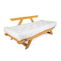 Sofá Japão Futon Acquablock Madeira Nobre Natural - Branco Off - 5