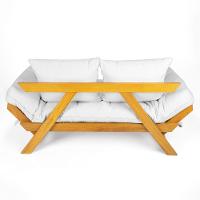 Sofá Japão Futon Acquablock Madeira Nobre Natural - Branco Off - 7