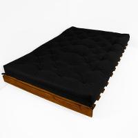 Sofá Cama Casal Futon Tokio D33 Madeira Maciça Imbuia - Preto - 2