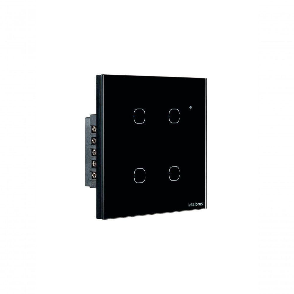 Interruptor Smart Wi-fi Touch 4 Teclas Preto Ews 1004 4850028 - 1