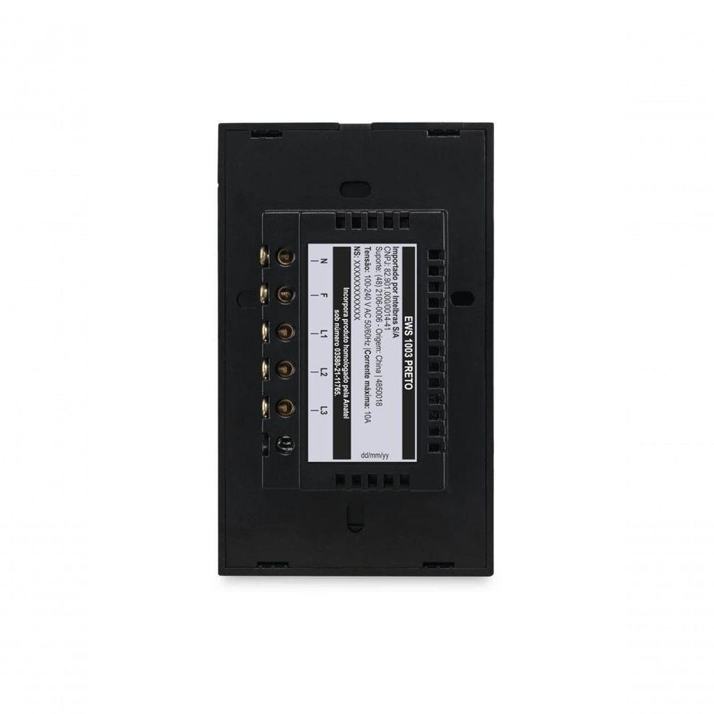 Interruptor Smart Touch Intelbras Ews1003 Wi-fi Com 3 Teclas - 4