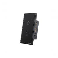 Interruptor Smart Wi-fi Touch 2 Preto Mis 1002 4850060 - 2