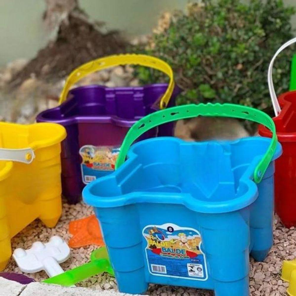 Balde Areia Praia Castelo 08 Acessórios 10 Pç Rei Do Balde - 3