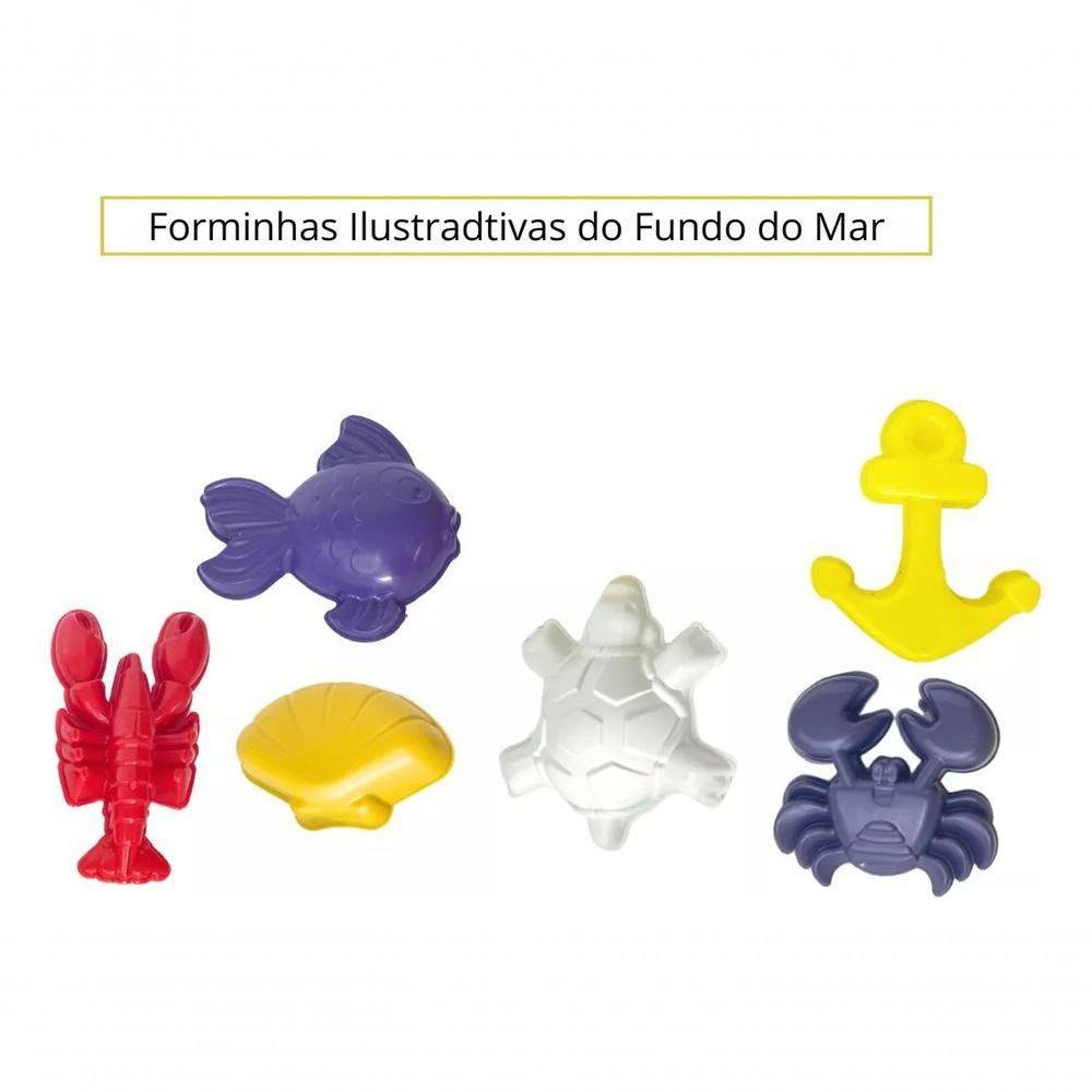 Balde Areia Praia Castelo 08 Acessórios 10 Pç Rei Do Balde - 4