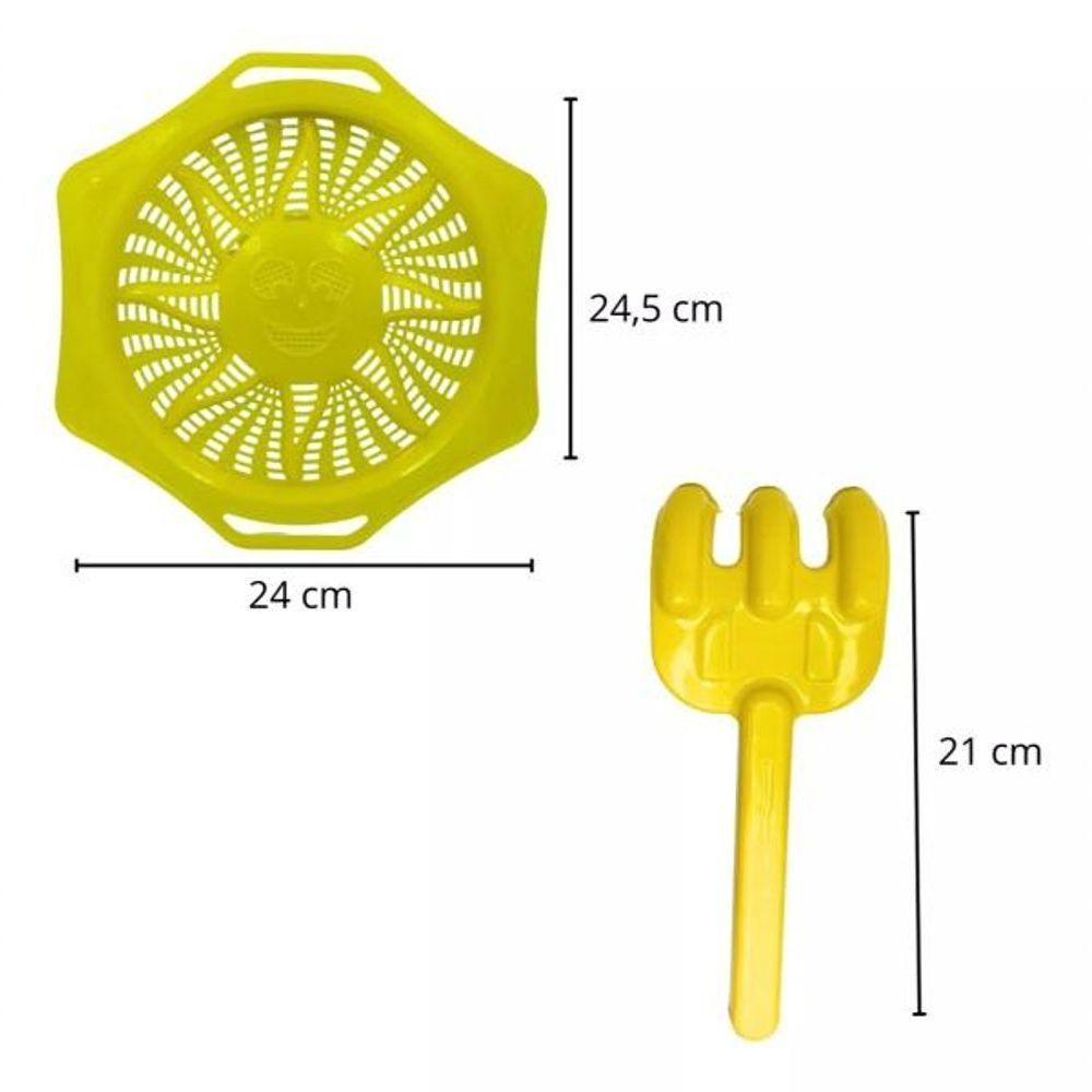 Balde Areia Praia Castelo 08 Acessórios 10 Pç Rei Do Balde - 5