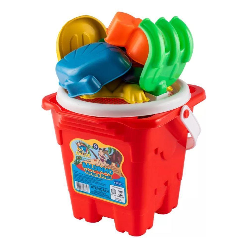 Baldinho Areia Praia Quadrado Acessórios 09 Rei Do Balde - 3
