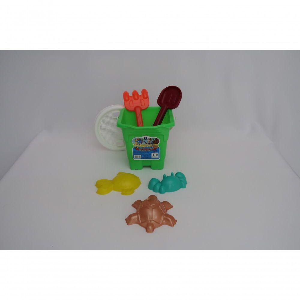 Kit Balde Areia Praia Quadrado Acessórios 09 Rei Do Balde - 4
