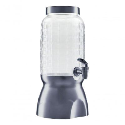 Suqueira Com Torneira E Suporte 3,6lt Wave Luxo Chumbo