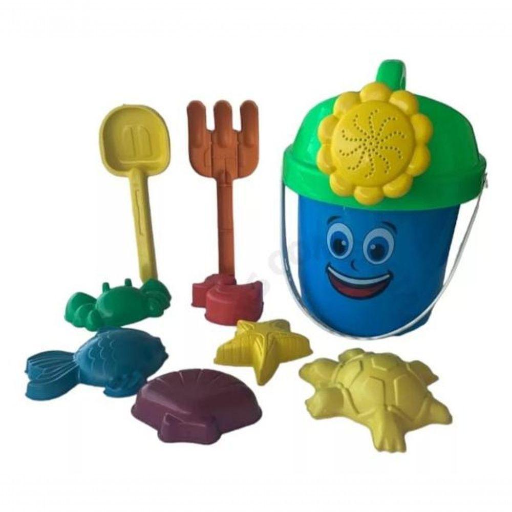 Baldinho De Praia Areia Regador Moldes Div 9 Pç Rei Do Balde - 7
