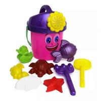 Baldinho De Praia Areia Regador Moldes Div 9 Pç Rei Do Balde - 9