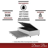 Base Cama Box Solteiro Com Baú E Cama Auxiliar Branco - 5