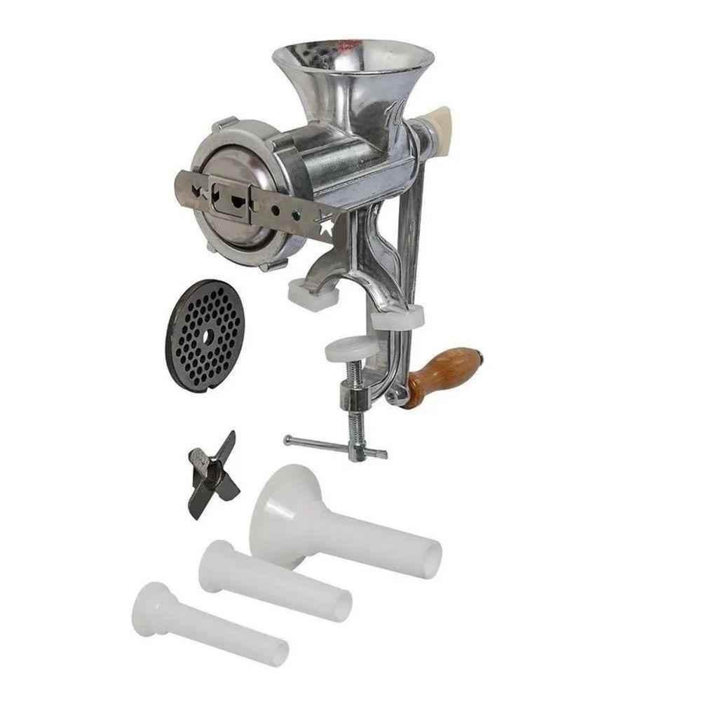 Moedor De Carne N 10 + Jogo De Funil Para Fazer Linguiça - 2