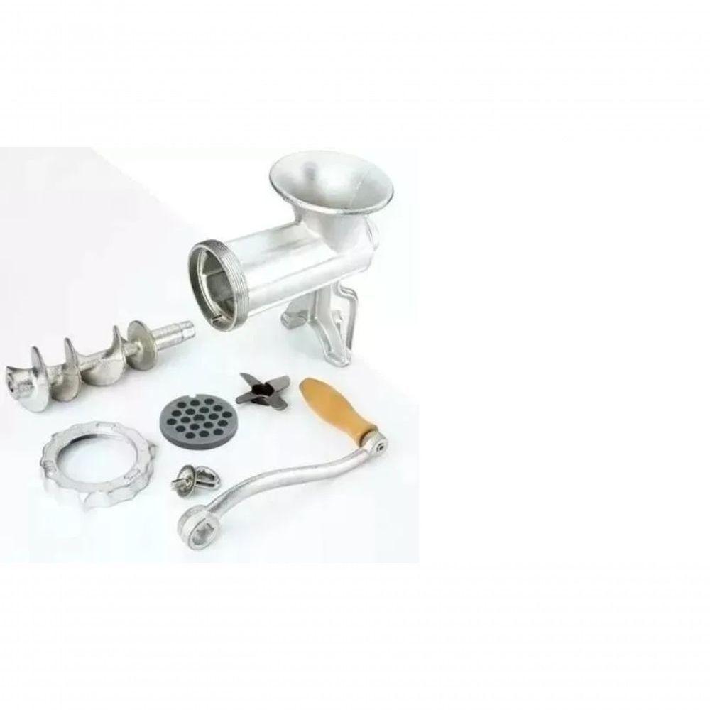 Moedor De Carne N 10 + Jogo De Funil Para Fazer Linguiça - 5