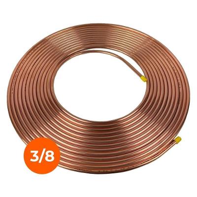 Tubo Cobre Panqueca 3/8 9,52mm Parede 1/32 0,79mm 20 Metros