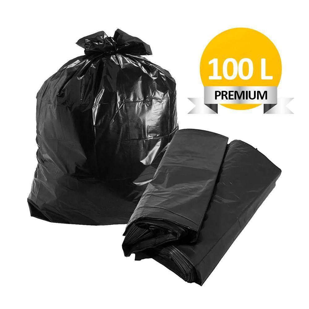 Saco De Lixo Preto Reforçado Premium 100 Litros - 50 Unidades - 2