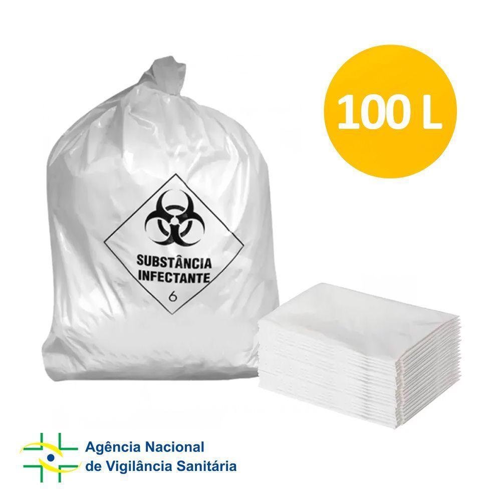 Saco De Lixo Reforçado Hospitalar 100 Litros - 100 Unidades - 2