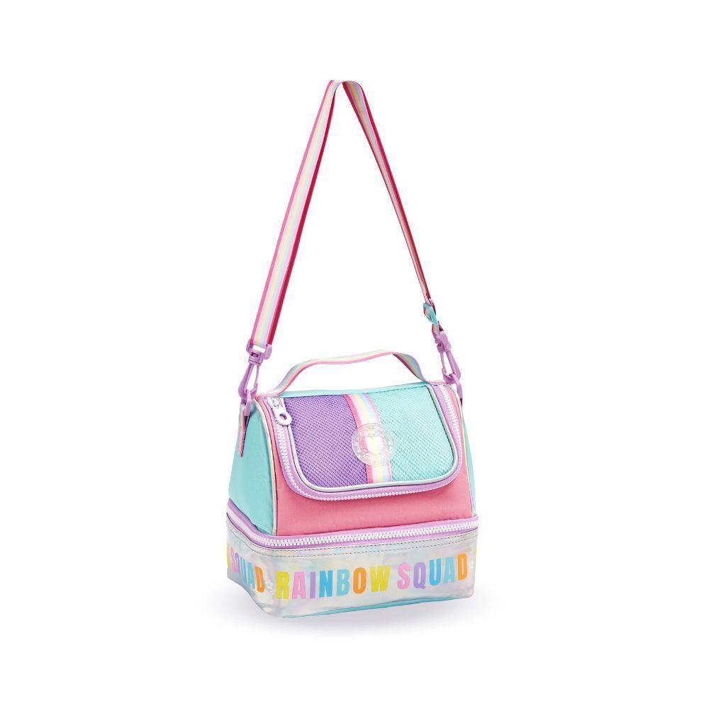 Kit Mochila De Rodinhas + Lancheira Térmica + Estojo Box Rainbow Squad Denlex - 3