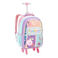 Kit Mochila De Rodinhas + Lancheira Térmica + Estojo Box Rainbow Squad Denlex - 2