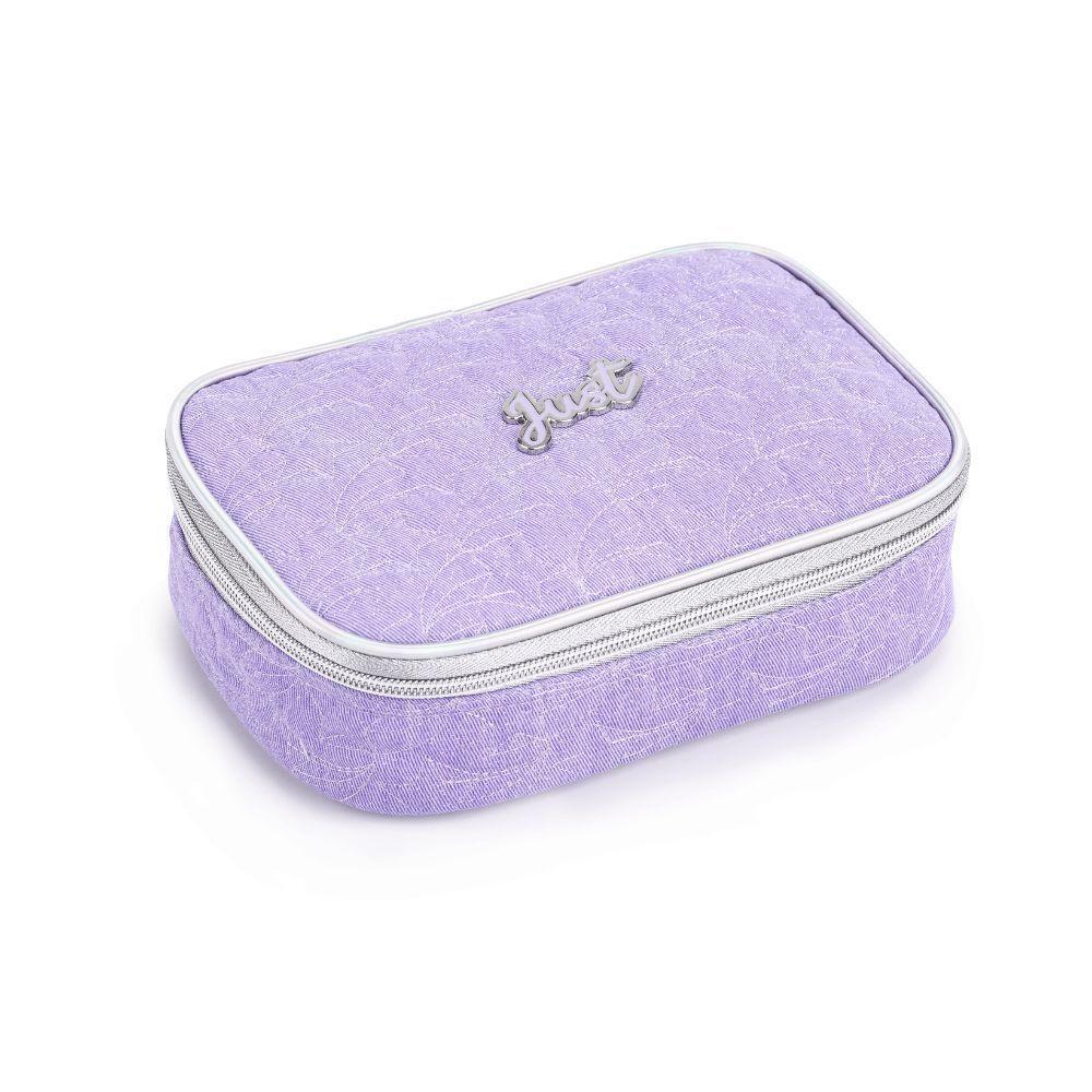 Kit Mochila De Rodinhas + Lancheira + Estojo Box Just Denlex Lilás - 2