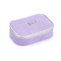 Kit Mochila De Rodinhas + Lancheira + Estojo Box Just Denlex Lilás - 2