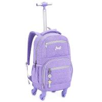 Kit Mochila De Rodinhas + Lancheira + Estojo Box Just Denlex Lilás - 4