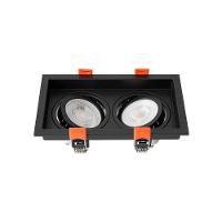 Spot De Embutir Recuado Nordecor Loyo Para 2 Lâmpadas Gu10 Mr16 Preto - 2