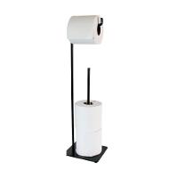 Suporte Para Papel Higiênico De Chão Preto Fosco Future - 2