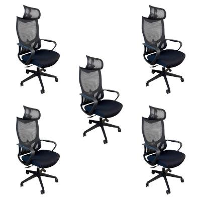 Kit 5 Cadeiras Presidente Oficial Comfort Verona Com Apoio
